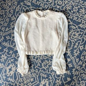 NWOT aritzia Wilfred tempest blouse in off white color